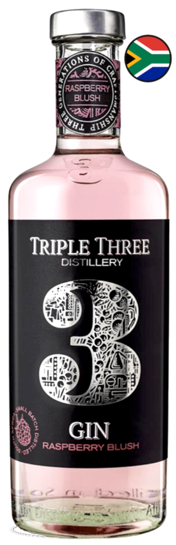 TRIPLE THREE GIN RASPBERRY  BLUSH, 0,5L, 43%Vol.